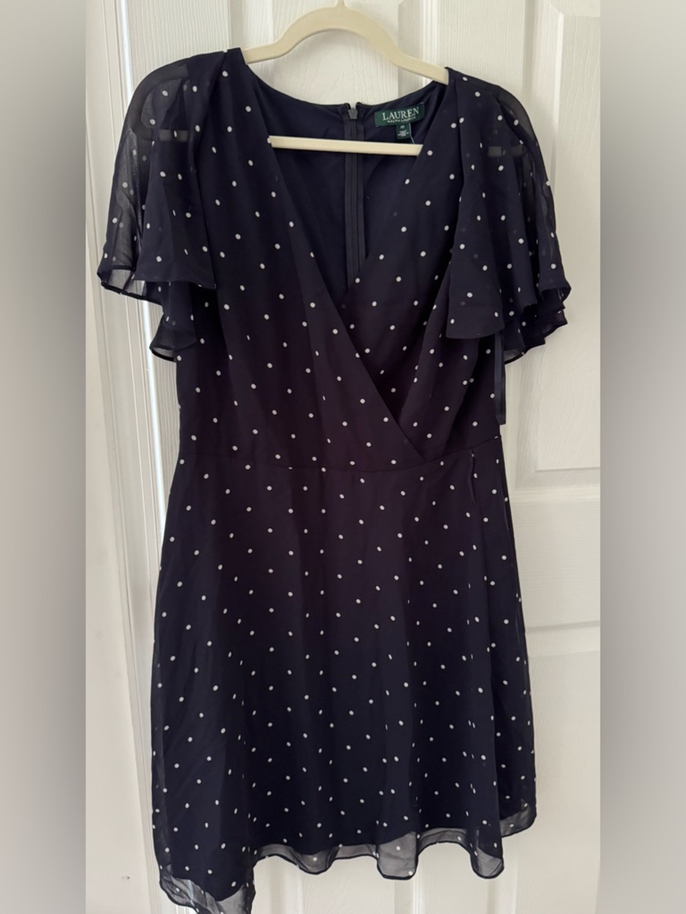 Lauren Ralph Lauren Black Mini Dress with White Polka Dots